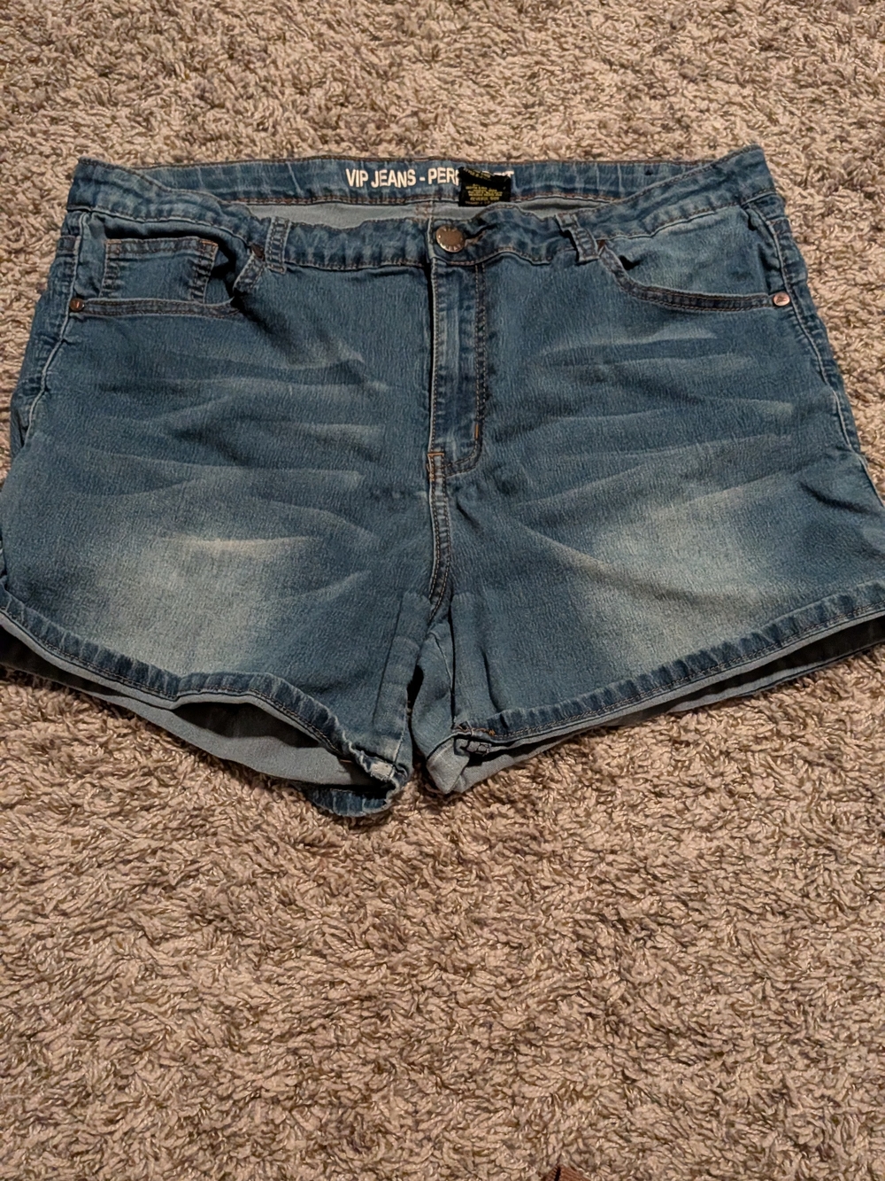 VIP Blue Washed Denim Jean Shorts